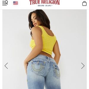 Y2k light blue True Religion Rainbow Joey Denim Bootcut Jeans ✨